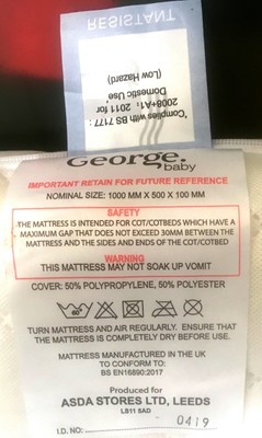 asda baby mattress