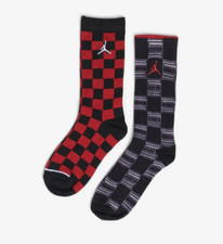 Jordan Lightweight Crew Socks - BJ0504 023 - 2 Pair - 5Y-7Y / Women's: 6.5-8.5