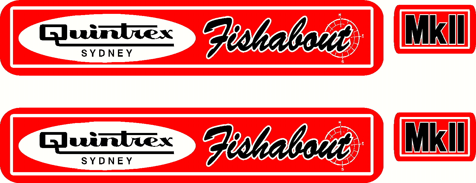 Quintrex Fishabout MkII Fishing, Boat, Sticker Decal Set eBay