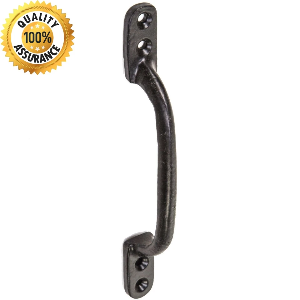 HANDLE CAST IRON BOW PULL  6" BLACK Set Kitchen/Bedroom Drawer/Cabinet/Door x 4 - Image 3 of 4