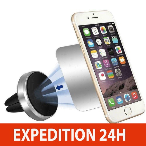 SUPPORT UNIVERSEL AIMANT MAGNETIQUE VOITURE SMARTPHONE TELEPHONE APPLE SAMSUNG - 第 1/7 張圖片