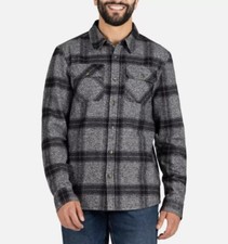 Colorado Clothing Men's Flannel Shirt, Black/Gray, XL