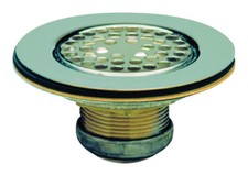 3-1/2 to 4 1/2 in. Polished Chrome Stainless Steel Sink Strainer