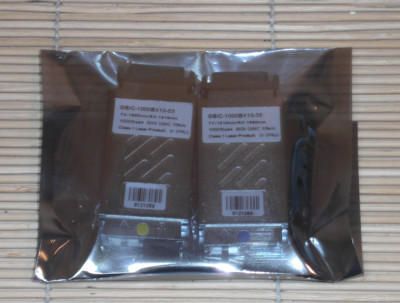 NEW Pair 100% Cisco comp. BIDI-GBIC-WDM-LX-10 1000BASE-BX10