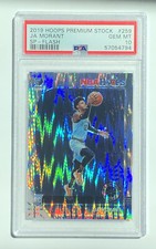 2019-20 Panini Hoops Premium Stock JA MORANT RC SP Variation Flash Prizm PSA 10