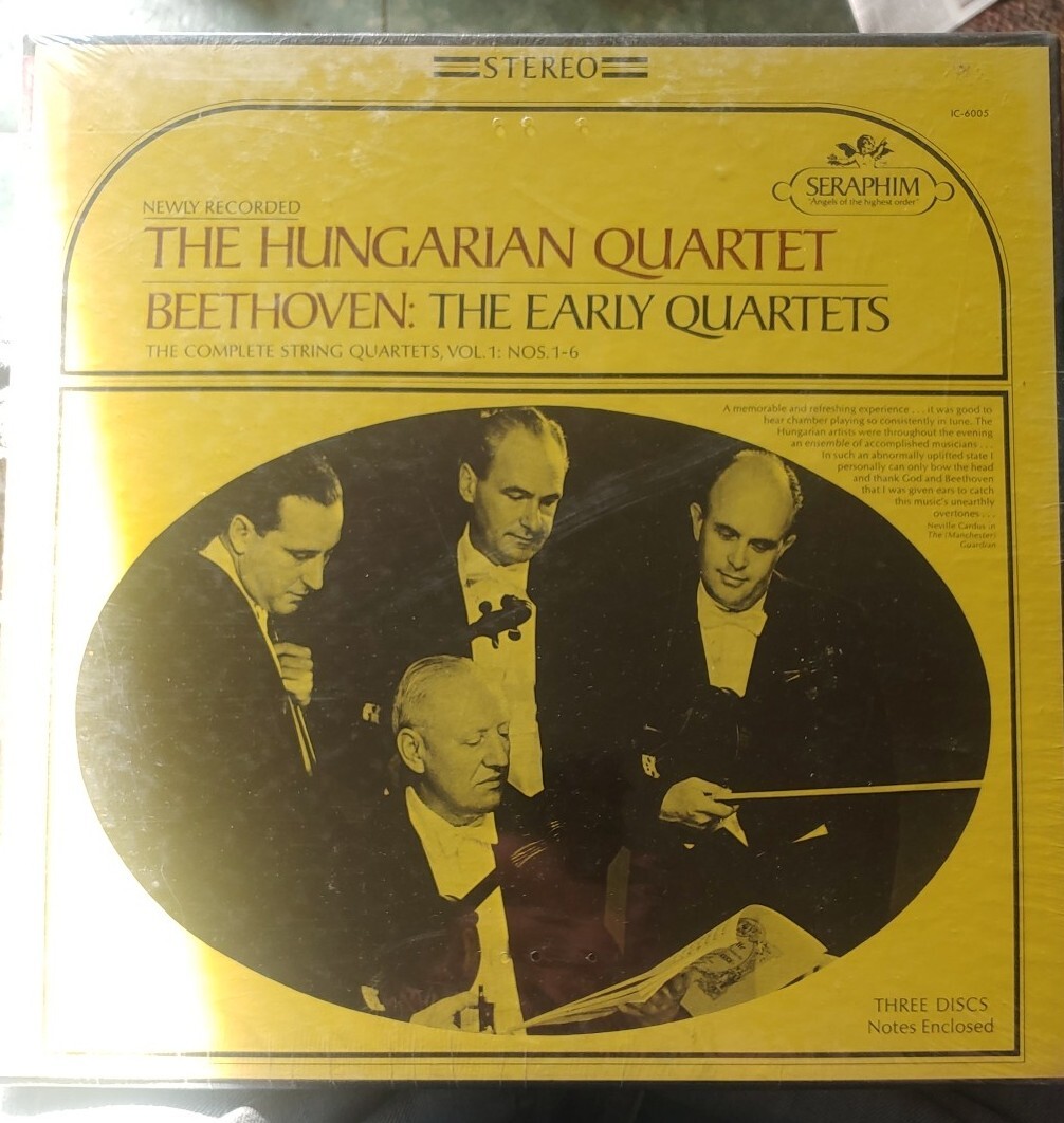 sealed vinyl records Beethoven Early Quartets 1-6 Hungarian Quartet Seraphim-image
