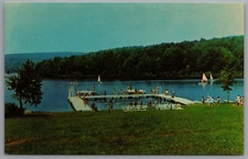 Starlight PA Camp Starlight for Boys and Girls First Private Lake c1964 Postcard