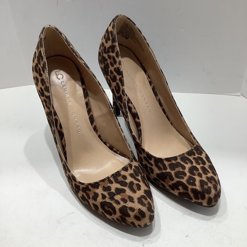 LC Lauren Conrad Blossom Leopard Print Pumps High Heels Tan/Black Size 7M New - Picture 1 of 6