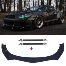 For Ford Mustang GT Focus Mondeo Front Bumper Lip Splitter Spoiler Black Rods