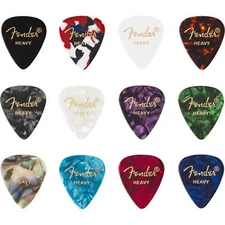 Fender Celluloid Medley 351 Shape Guitar Picks, Heavy, 12-Pack