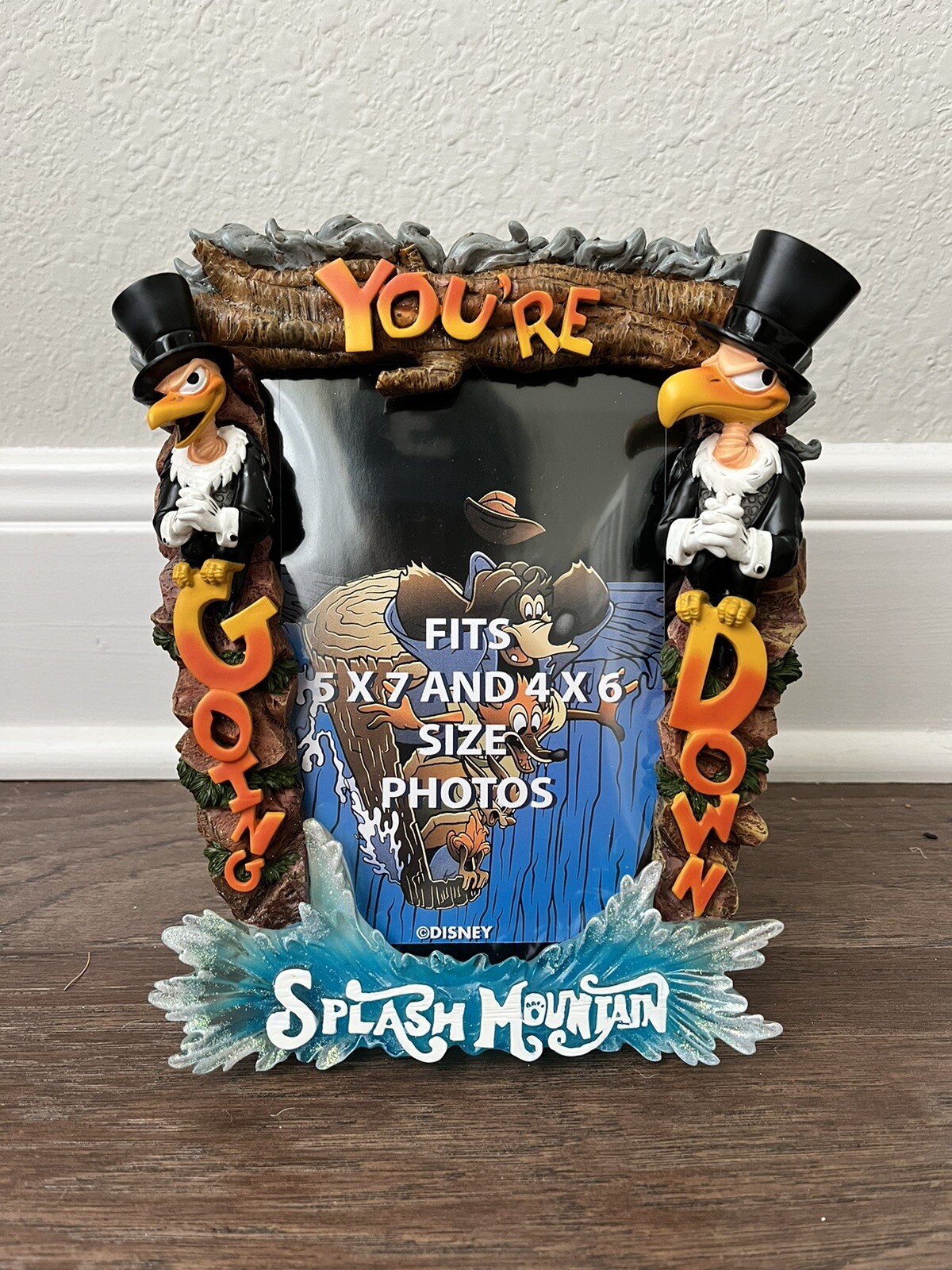 WDW RETIRED Splash Mountain Top Hat Vultures 3D Ceramic Picture frame