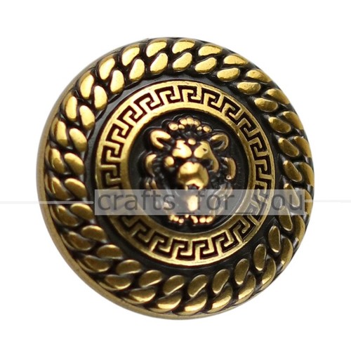 ANTIQUE SHANK METAL BUTTONS ROUND 15MM-25MM JEANS COAT SEWING CRAFT CLOTHING DIY - Picture 8 of 13