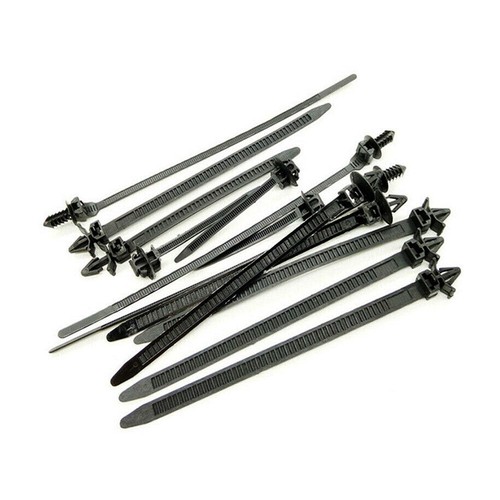 100PC Car Line Cable Ties Zip Tie Push Rivet Clip Wiring Loom Harness Fastener - Picture 10 of 12