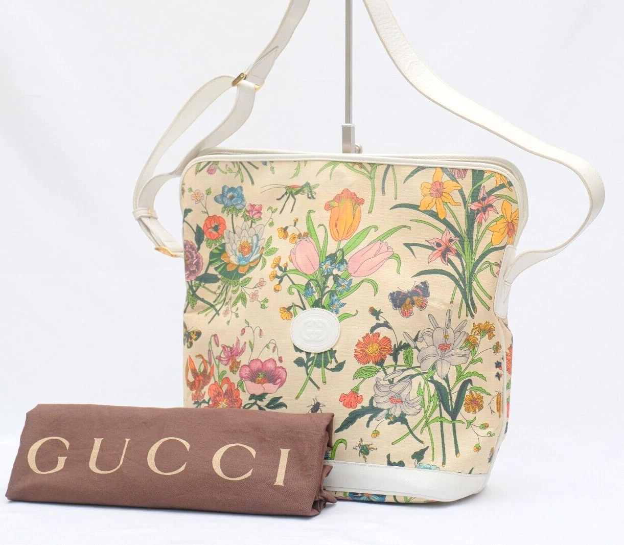Gucci borsa a tracolla vintage Flora borsa a tracolla fiore autentica