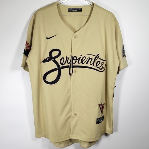 Diamondbacks, Baseball Jersey, Blank, Stitched, Sand, S/M/L/XL/2XL/3XL