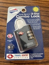Travel Sentry TSA Approved American Tourister Luggage 3-Dial Combo Lock
