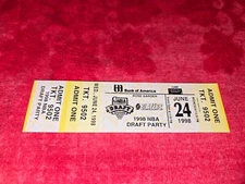 VINTAGE TICKET PORTLAND TRAIL BLAZERS NBA DRAFT JUNE 24TH 1998
