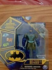 BAT-TECH BATMAN 4" Inch Action Figure Blue Gloves Blue Boot Variant DC 20130067