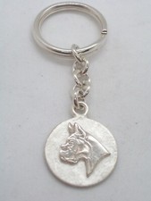 KEYCHAIN with Deutscher BOXER in 925 Silver - Breeze - Dog - Molossoid