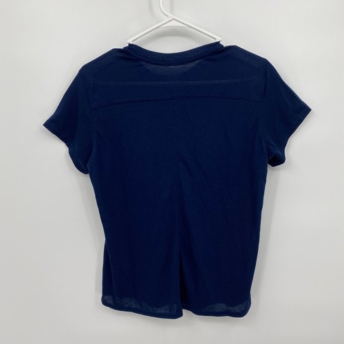 Brooks Women's Short Sleeve Distance Graphic Crew Neck Shirt Blue Logo Size M - Picture 7 of 7