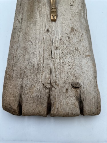 1960's Cast Metal Jesus Crucifix On Driftwood Plank 22" x 7" Wall Hanging VGC - Picture 6 of 24