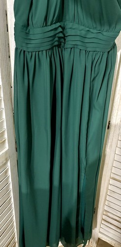 Birdy Grey chiffon Grecian Halter green Maxi bridesmaid dress Formal Party 2XL - Picture 11 of 16