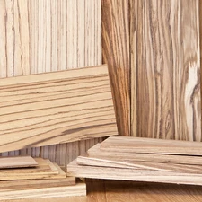 1/8", 1/4", 1/2" & 3/4" S4S Zebrawood Dimensional Lumber