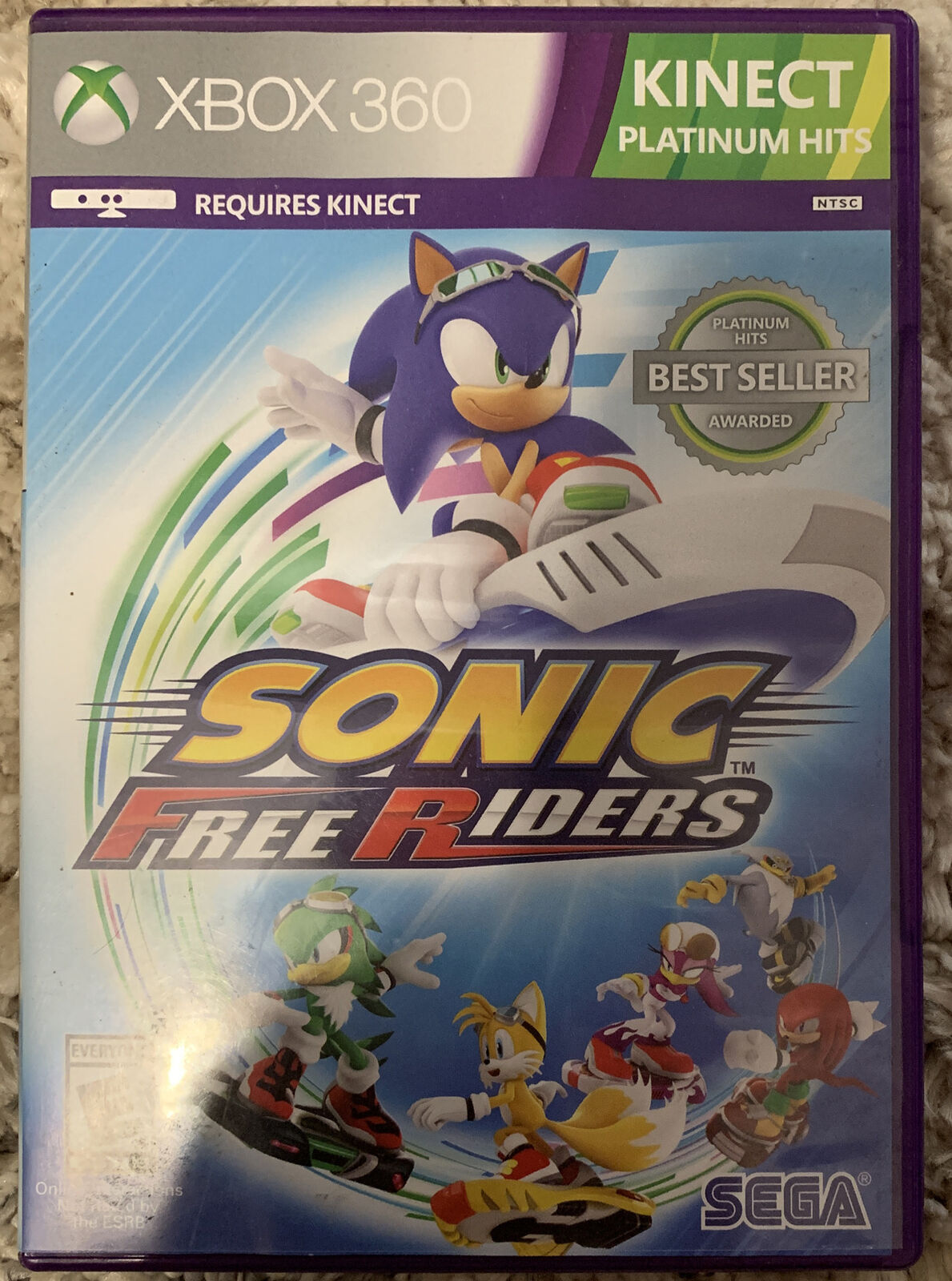 Sonic Free Riders — Complete! Fast Shipping! (Xbox 360, 2010) Kinect  10086680492