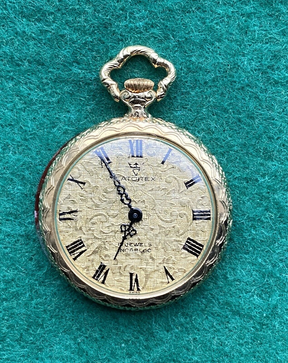 Vintage Catorex Pocket Watch, Hand Winding, Old New Stock,Taurus Zodiac  Design3