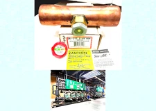 Refrigeration Rack System Main Liquid Line Sight Glass, Sporlan SA-217, 2-1/8"OD