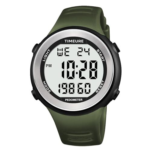 Mens Pedometer Watch for Walking Step Counter Watch No Charging, No App green - Picture 2 of 7