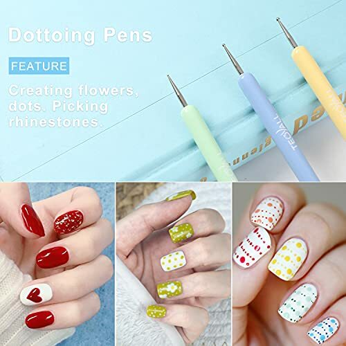 Nail Art Brushes TEOYALL Nail Design Painting Brushes Builder Gel Brush Nail ... - Picture 3 of 7