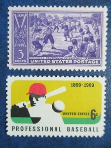 Historical Baseball Stamps #855 & 1381