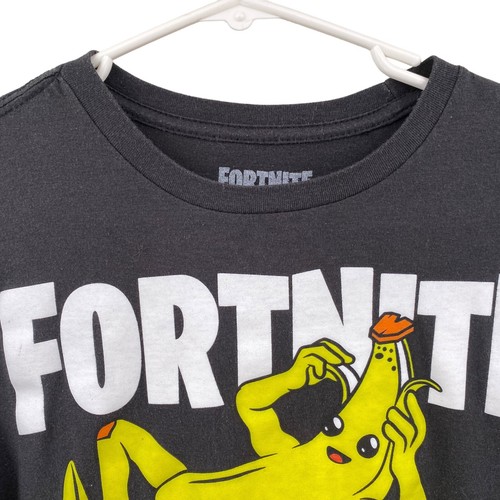 Fortnite Boys T Shirt Size XL 14-16 Gamer Black w/Yellow Banana Short Sleeve - Picture 2 of 9