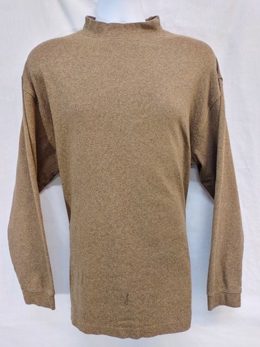 Pendleton Mens XL Brown Long Sleeve Brushed Cotton Cowl Neck Sweater Extra Large