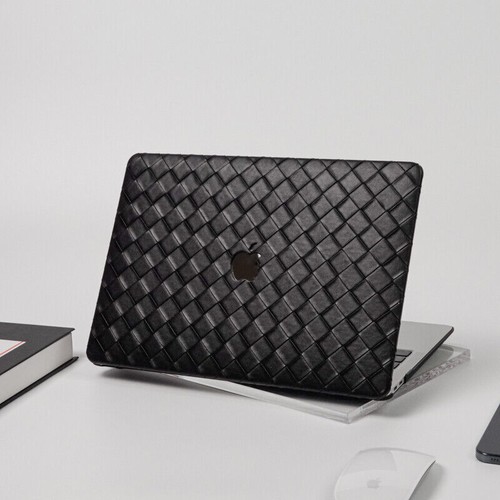 Wide Black Woven PU Leather Shell Case Cover For Apple MacBook Air MacBook Pro - Picture 22 of 32