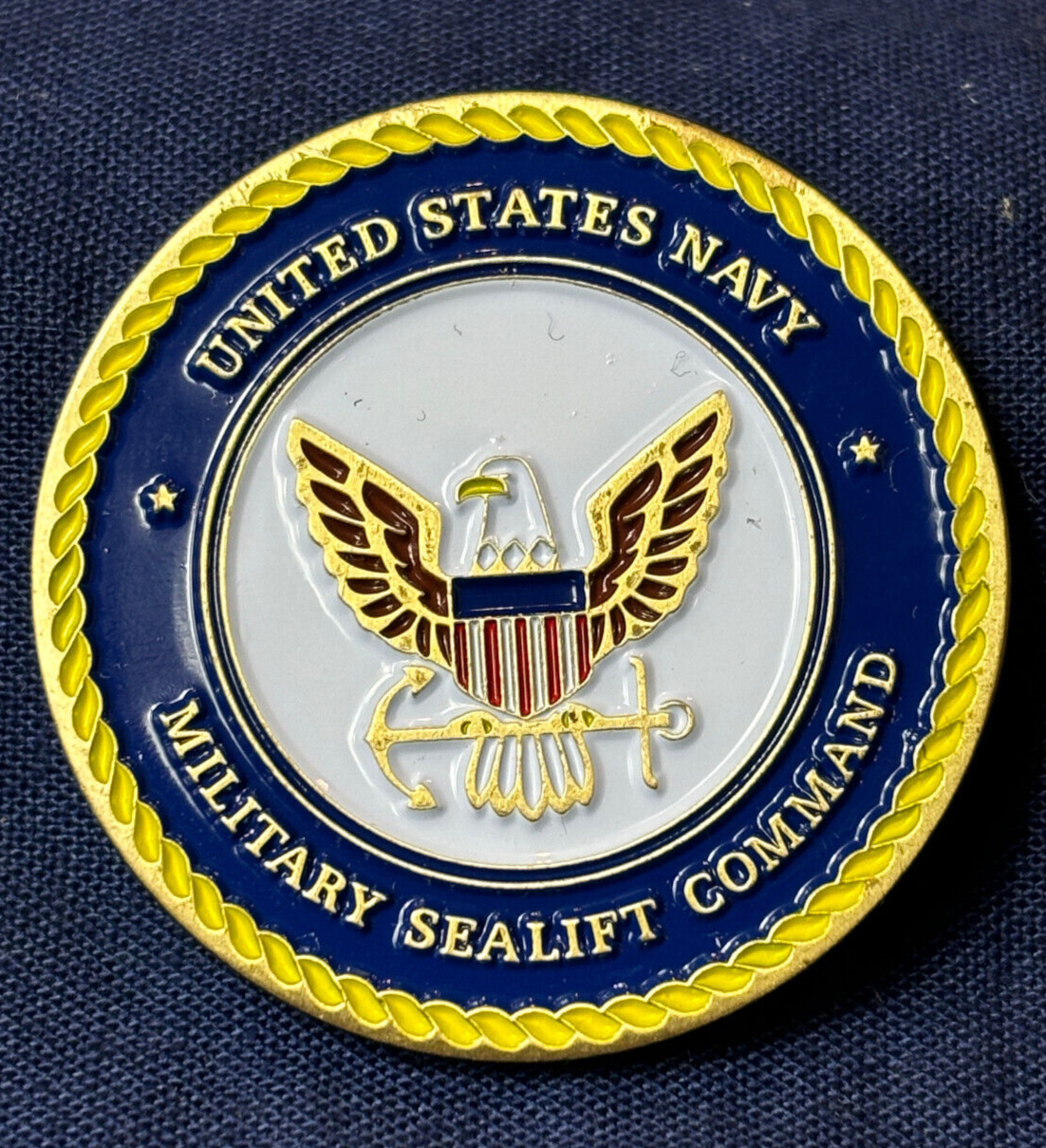 USN United States Navy Challenge Coin Atlantic Sealift Logistics Command-image
