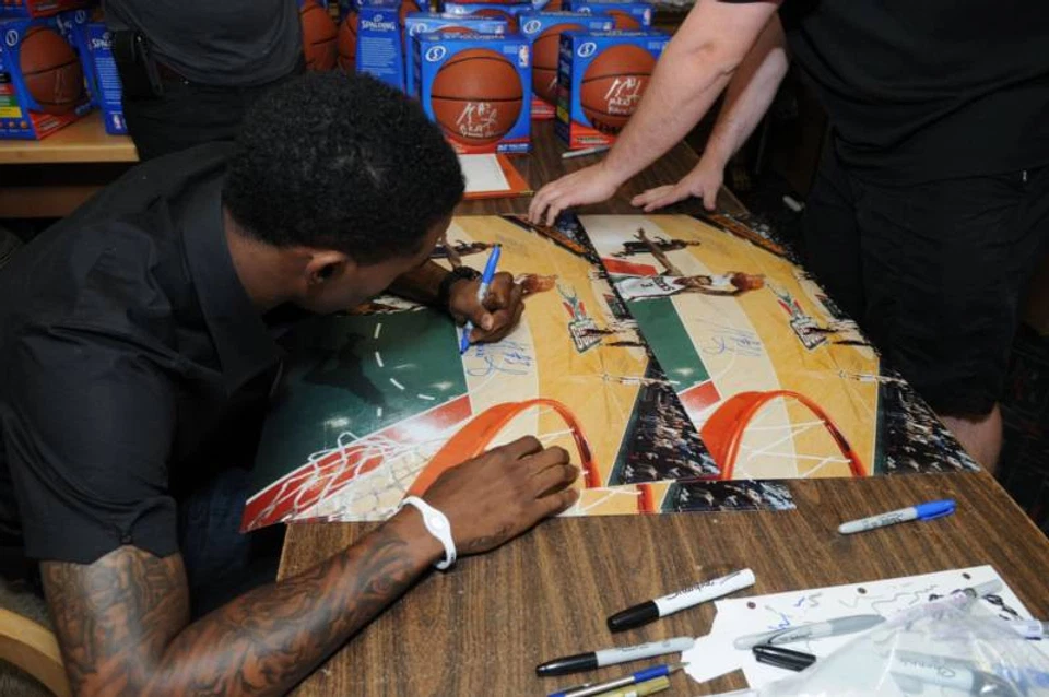 Brandon Jennings Signed Bucks Basketball 20x30 Photo PSA/DNA COA #/d #/10 Auto'd - Image 3 of 4