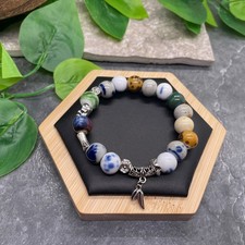 Handmade Ceramic Bead Beaded Stackable 6.5 Plus Stretch Bracelet New B618