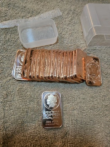 20 Morgan Dollar Commemorative 1oz Copper Bars.999 Fine