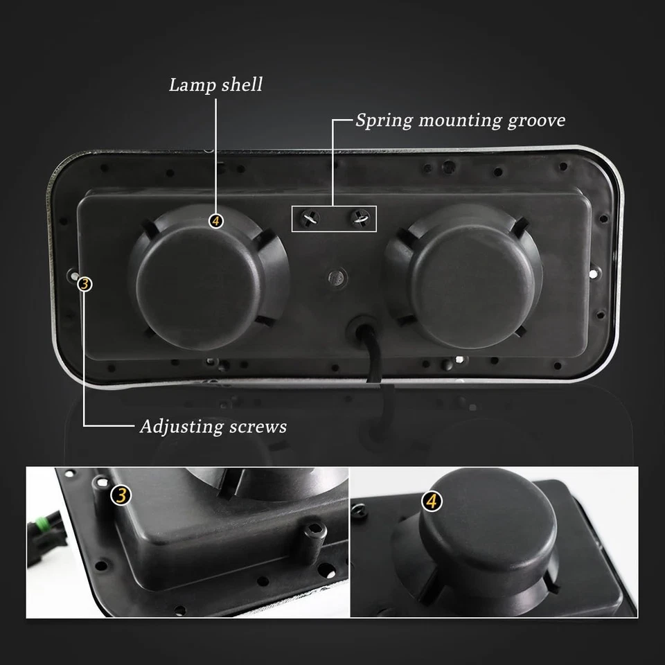 Faros para Peterbilt 379 362 359 378 Kenworth T600 T800 W900 C500 Blanco Foto 4 de 4