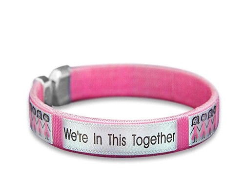 Brustkrebs Pink Ribbon Together Armreif