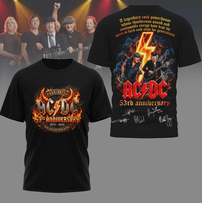 #ad #ad A.C D.C POWER UP Tour America 2026 shirt 53 Years Anniversary T Shirt $20.99