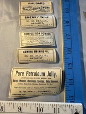 Pharmacy Medicine Pill Bottle Label Old Vintage Antique Drug Store Wellsville NY