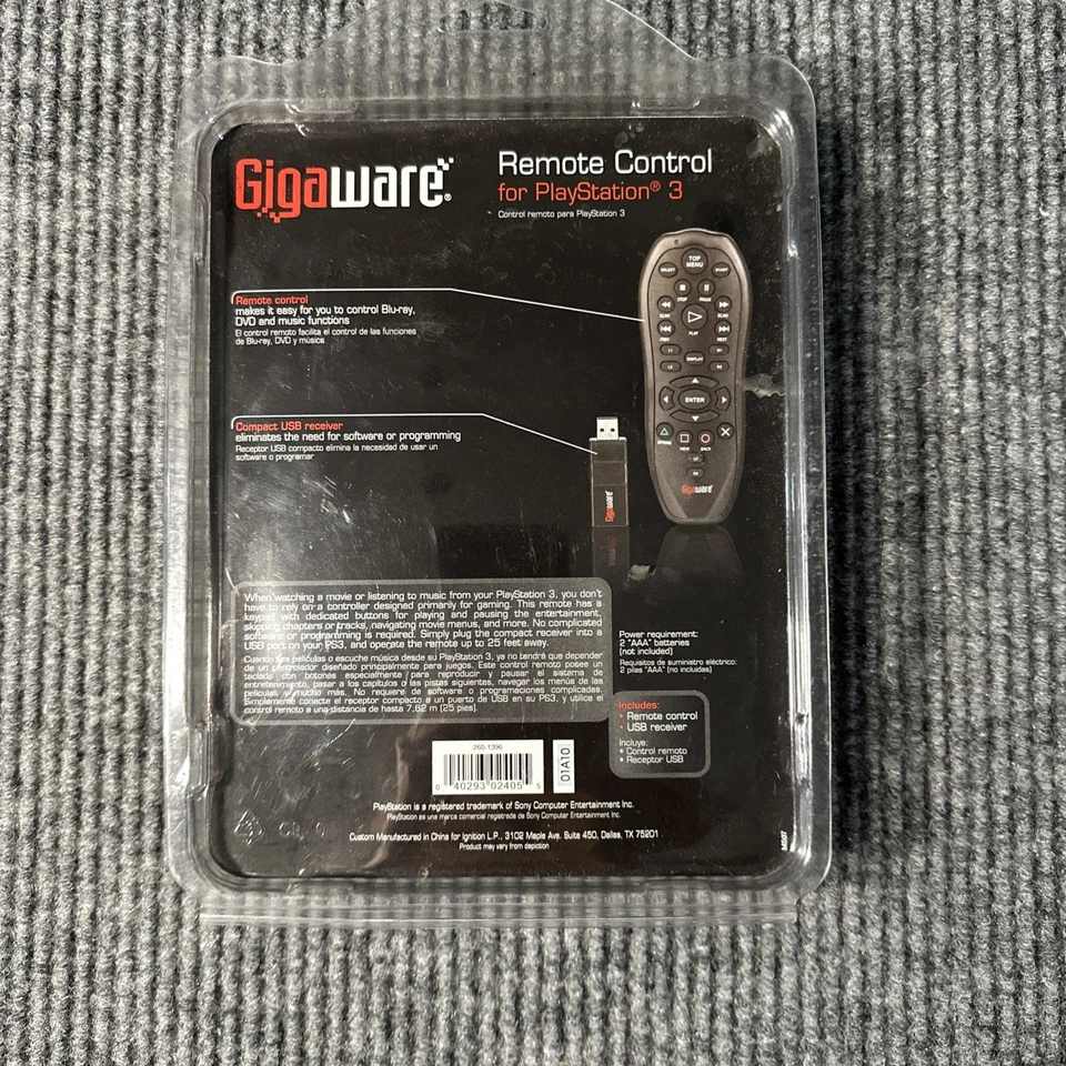 NIP Gigaware IR (Infrared) Remote for PLAYSTATION 3 - Multimedia Remote - NEW - Image 2 of 2