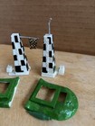 Vintage HO Scale Aurora Start Finish flags slot cars track scenery ThunderJet — photo 8