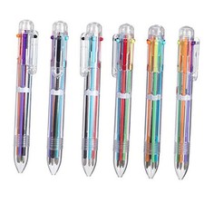 Pack 0.5mm 6-in-1 Multicolor Ballpoint Pen,6-Color Retractable Ballpoint 22