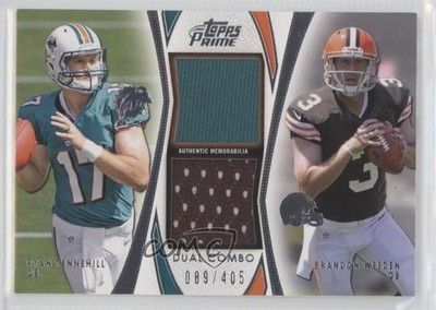 2012 Prime Dual Combo Relics 89/405 Brandon Weeden Ryan Tannehill Rookie RC 0f8