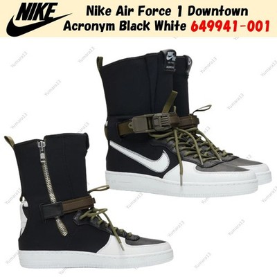 Nike Air Force 1 Downtown Acronym Schwarz Weiß 649941-001 Herren Gr.