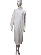NWT Uniqlo Wool Blend Sweater Dress XL Cream Mock Neck Minimalist Neutral Cozy